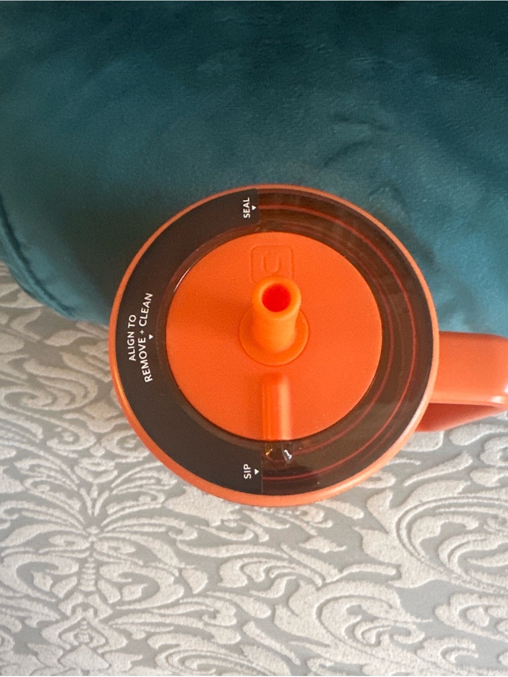 Brumate Limited Edition Orange Glitter Travel Tumbler with Handle and Straw - Picture 2 of 3